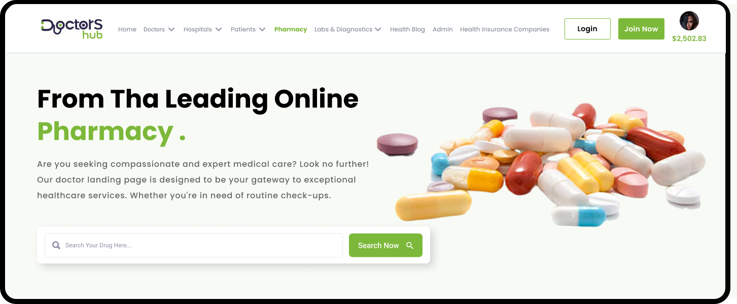 Doctors Hub Pharmacy Integration